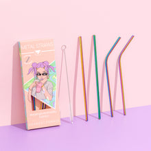 Load image into Gallery viewer, Iridescent Reusable Straw Set
